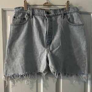 Vintage Levi's Ultra Light Wash Cut-off Jean Shorts Frayed Hem Casual
